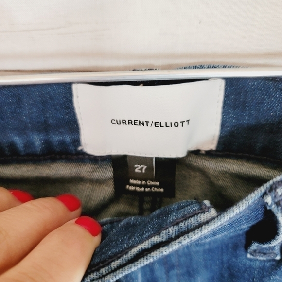 Current Elliott The Stiletto Tartan Plaid Pocket Skinny Jeans, Sz 27 - Picture 3 of 11